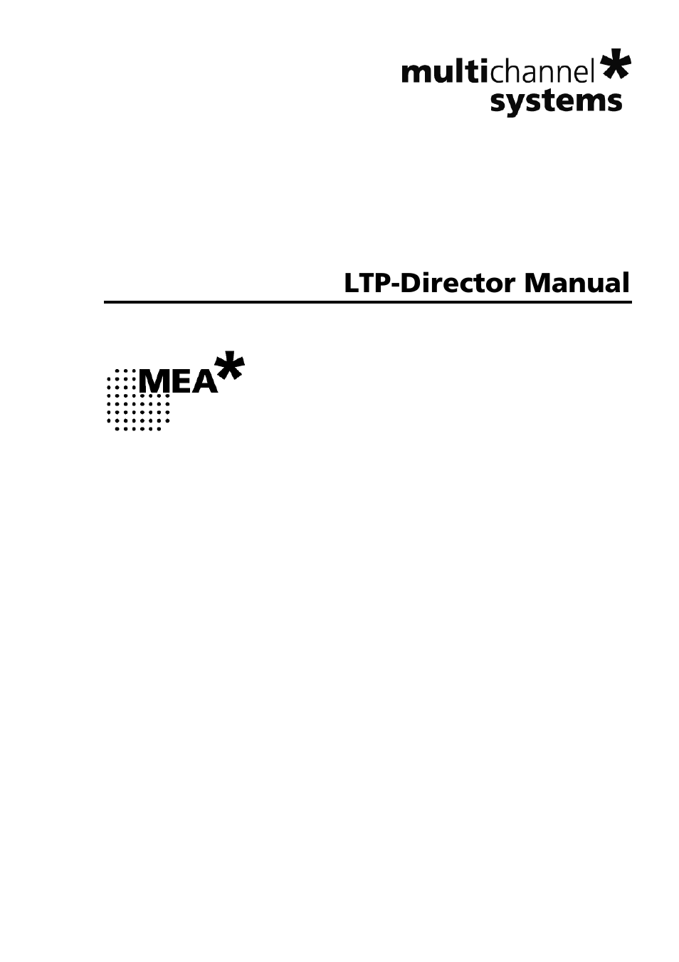 Multichannel Systems LTP-Director Manual User Manual | 89 pages