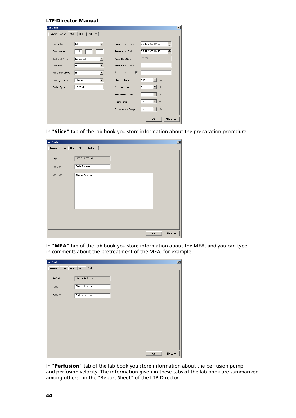 Multichannel Systems LTP-Director Manual User Manual | Page 48 / 89