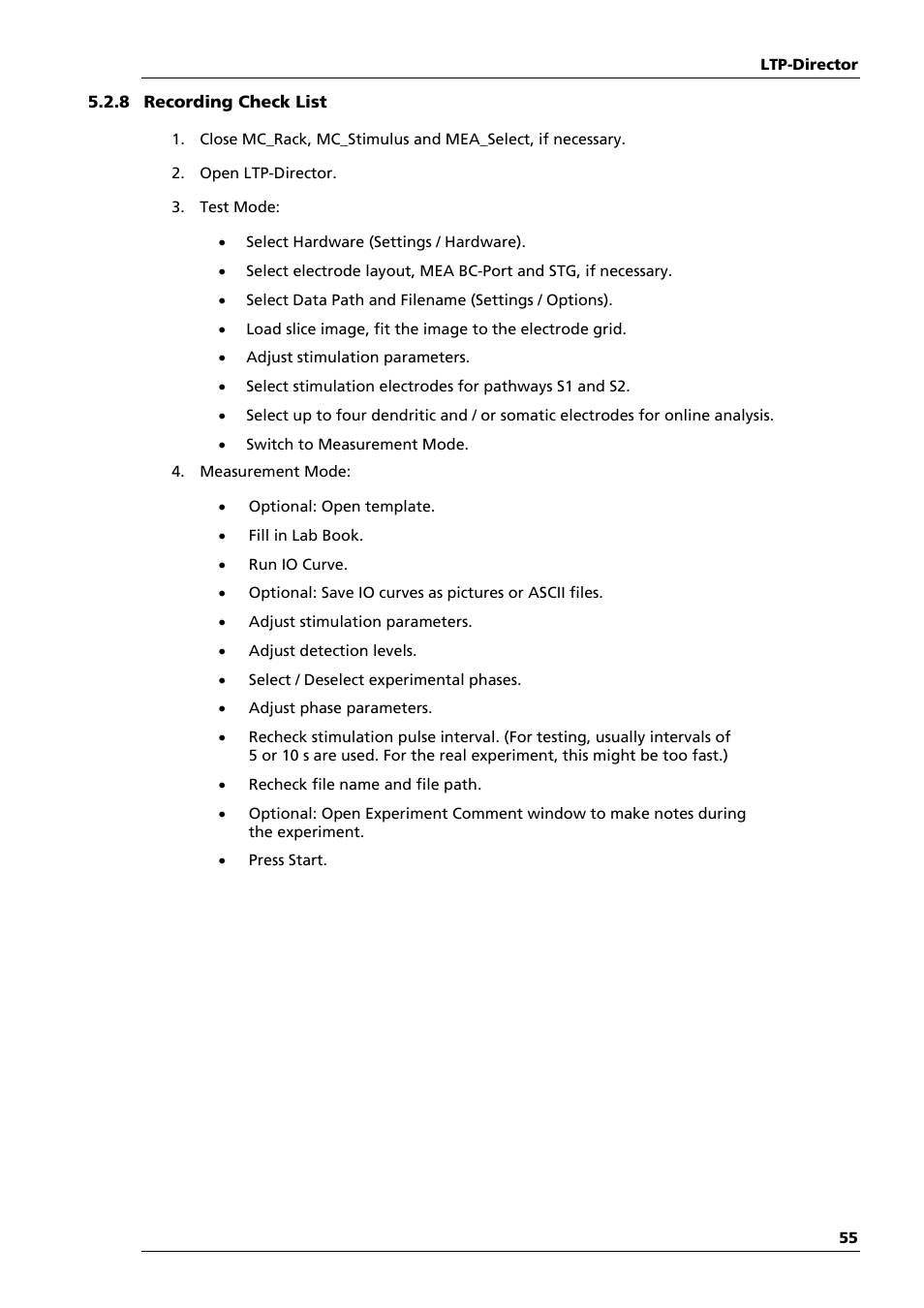 Multichannel Systems LTP-Director Manual User Manual | Page 59 / 89