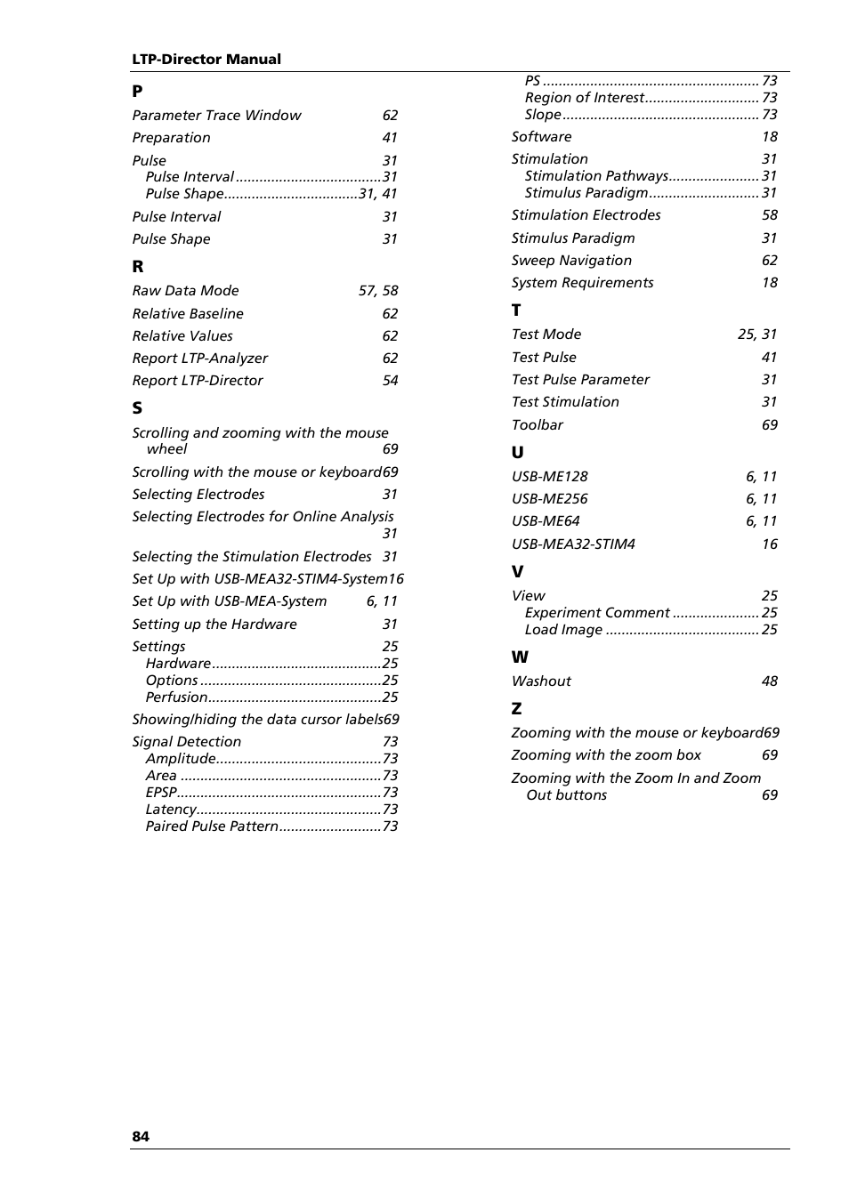 Multichannel Systems LTP-Director Manual User Manual | Page 88 / 89