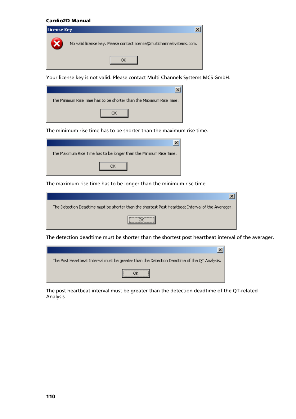 Multichannel Systems Cardio2D Manual User Manual | Page 114 / 123