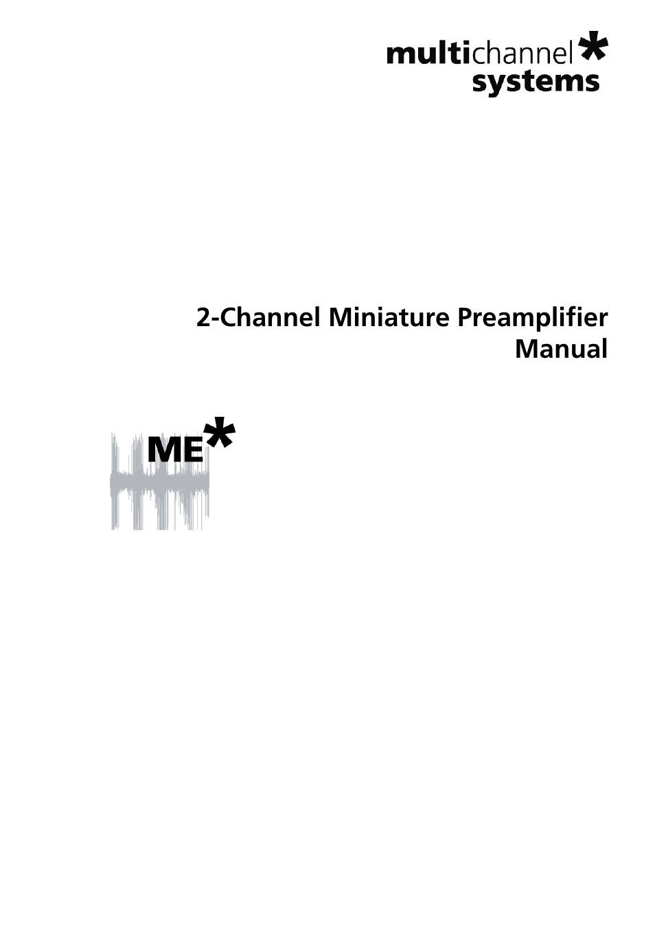 Multichannel Systems MPA2I Manual User Manual | 12 pages