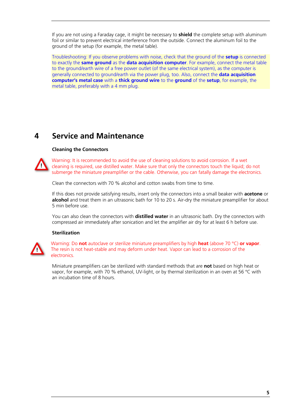 4service and maintenance | Multichannel Systems MPA2I Manual User Manual | Page 9 / 12