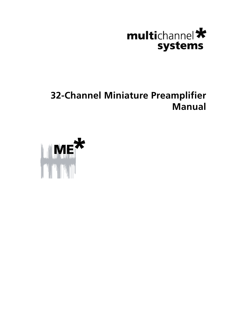 Multichannel Systems MPA32I Manual User Manual | 39 pages