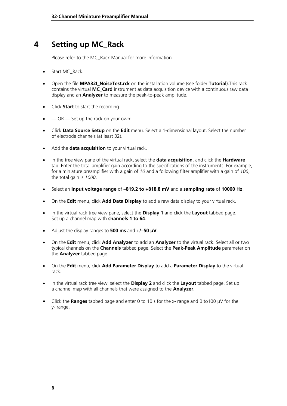 4setting up mc_rack | Multichannel Systems MPA32I Manual User Manual | Page 12 / 39
