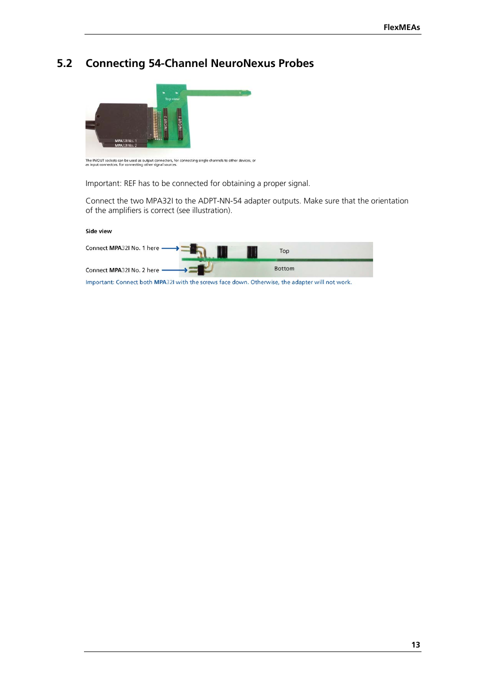 2 connecting 54-channel neuronexus probes | Multichannel Systems MPA32I Manual User Manual | Page 19 / 39