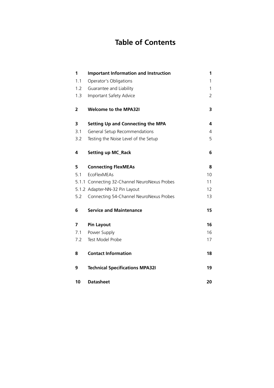 Multichannel Systems MPA32I Manual User Manual | Page 5 / 39