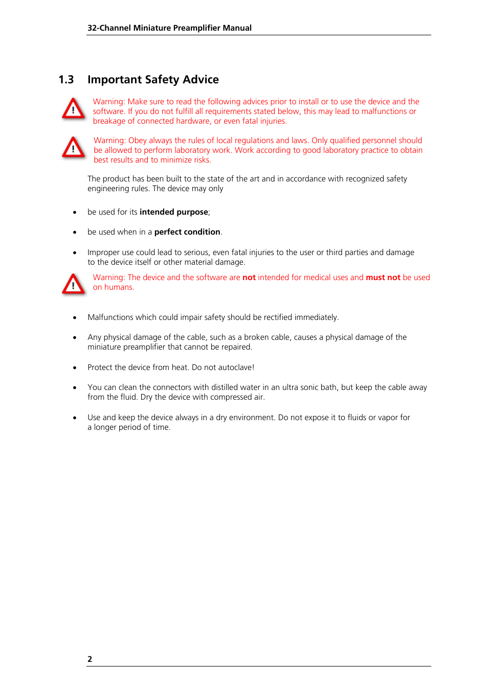 3 important safety advice | Multichannel Systems MPA32I Manual User Manual | Page 8 / 39