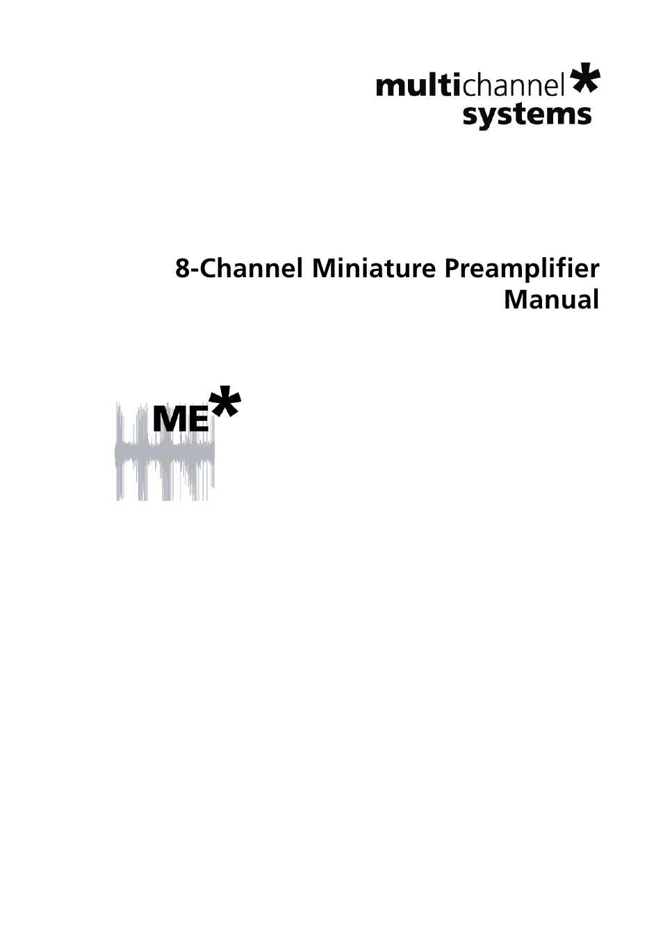 Multichannel Systems MPA8I Manual User Manual | 22 pages