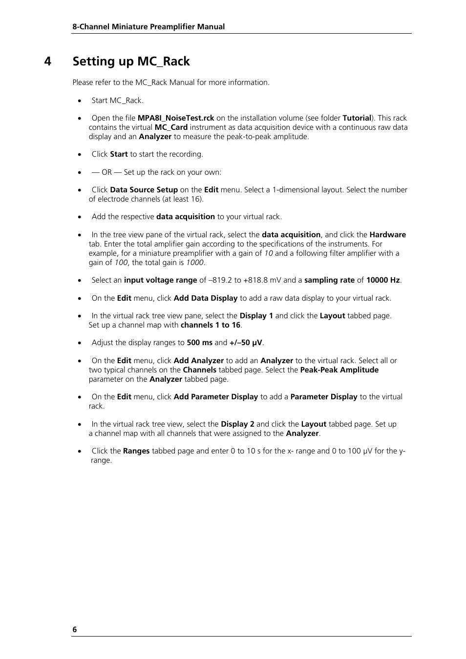 4setting up mc_rack | Multichannel Systems MPA8I Manual User Manual | Page 12 / 22