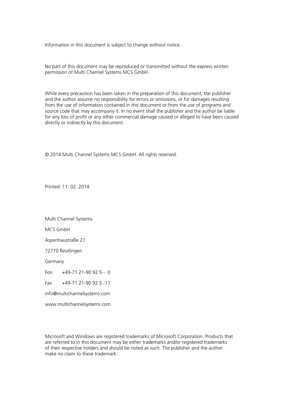 Multichannel Systems MPA8I Manual User Manual | Page 3 / 22