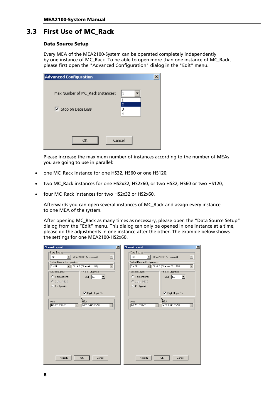 3 first use of mc_rack | Multichannel Systems MEA2100-System Manual User Manual | Page 12 / 72