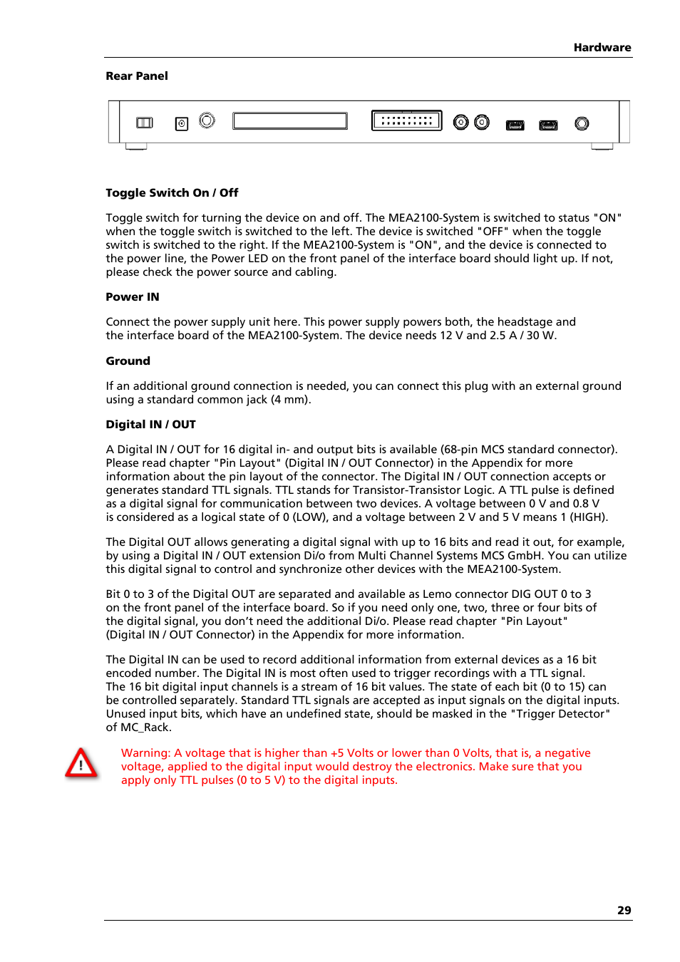 Multichannel Systems MEA2100-System Manual User Manual | Page 33 / 72