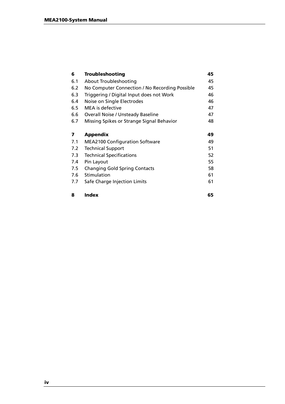 Multichannel Systems MEA2100-System Manual User Manual | Page 4 / 72