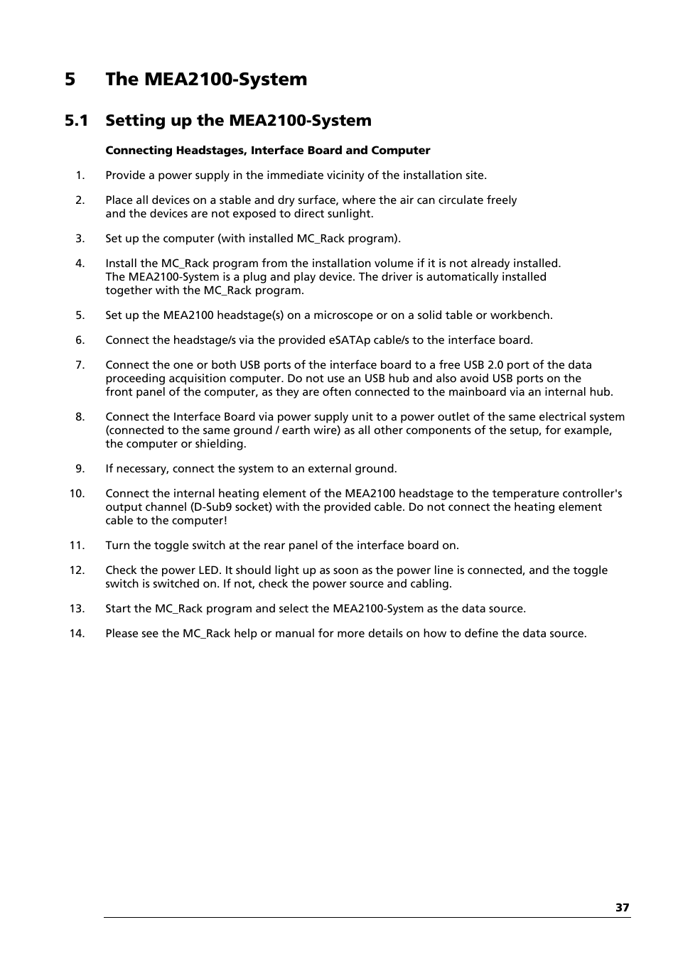 Multichannel Systems MEA2100-System Manual User Manual | Page 41 / 72