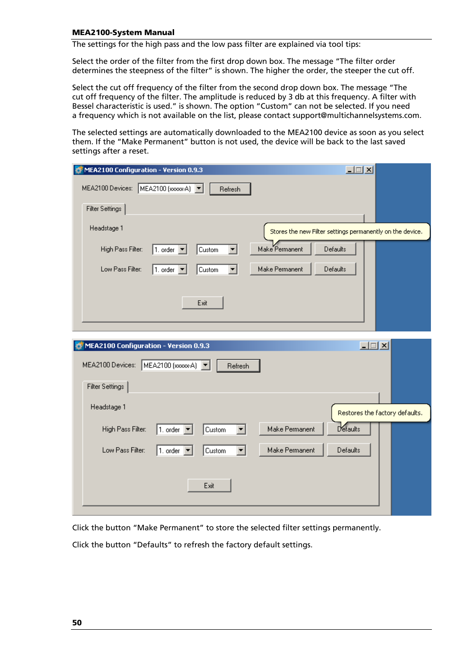 Multichannel Systems MEA2100-System Manual User Manual | Page 54 / 72