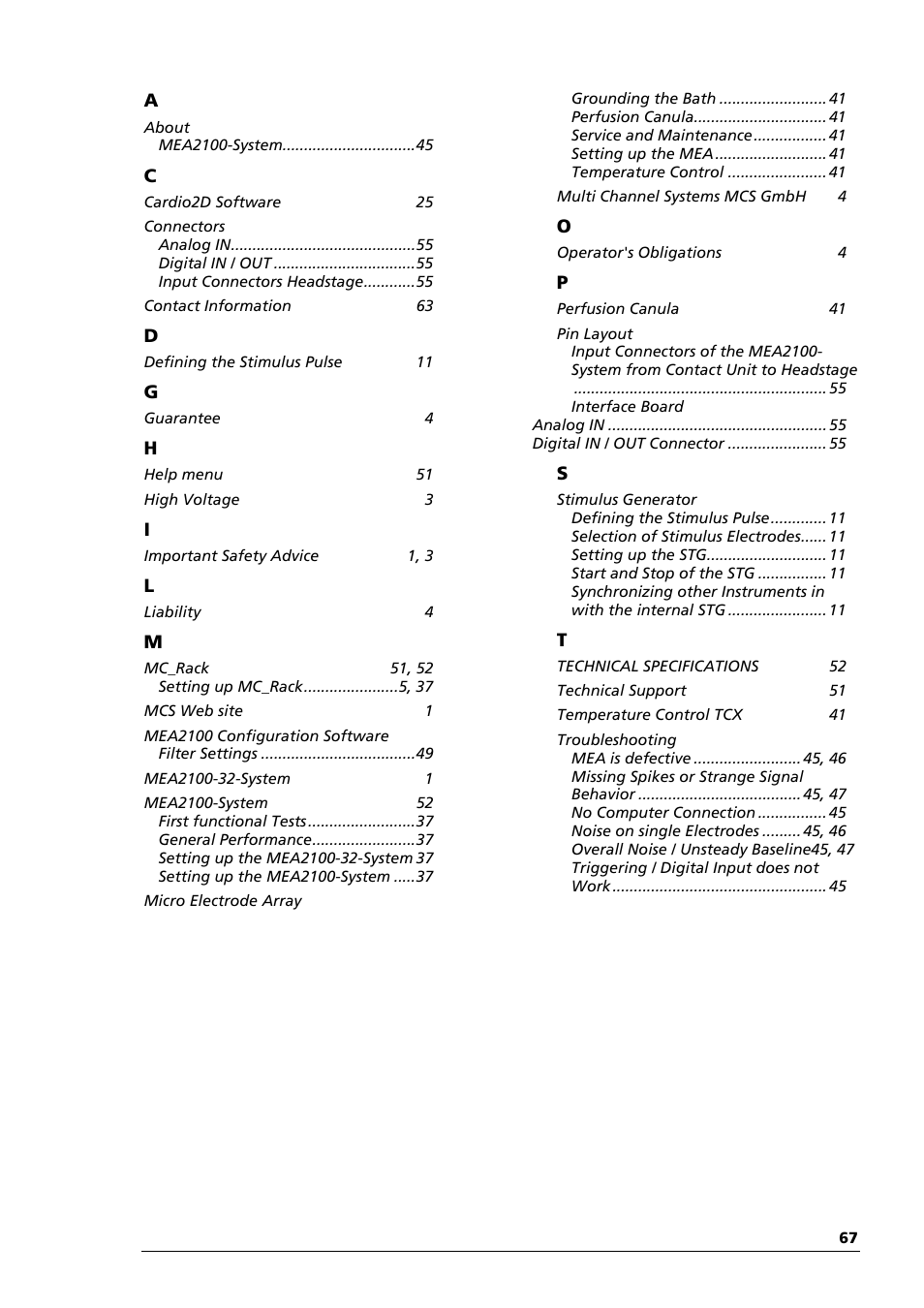 Multichannel Systems MEA2100-System Manual User Manual | Page 71 / 72