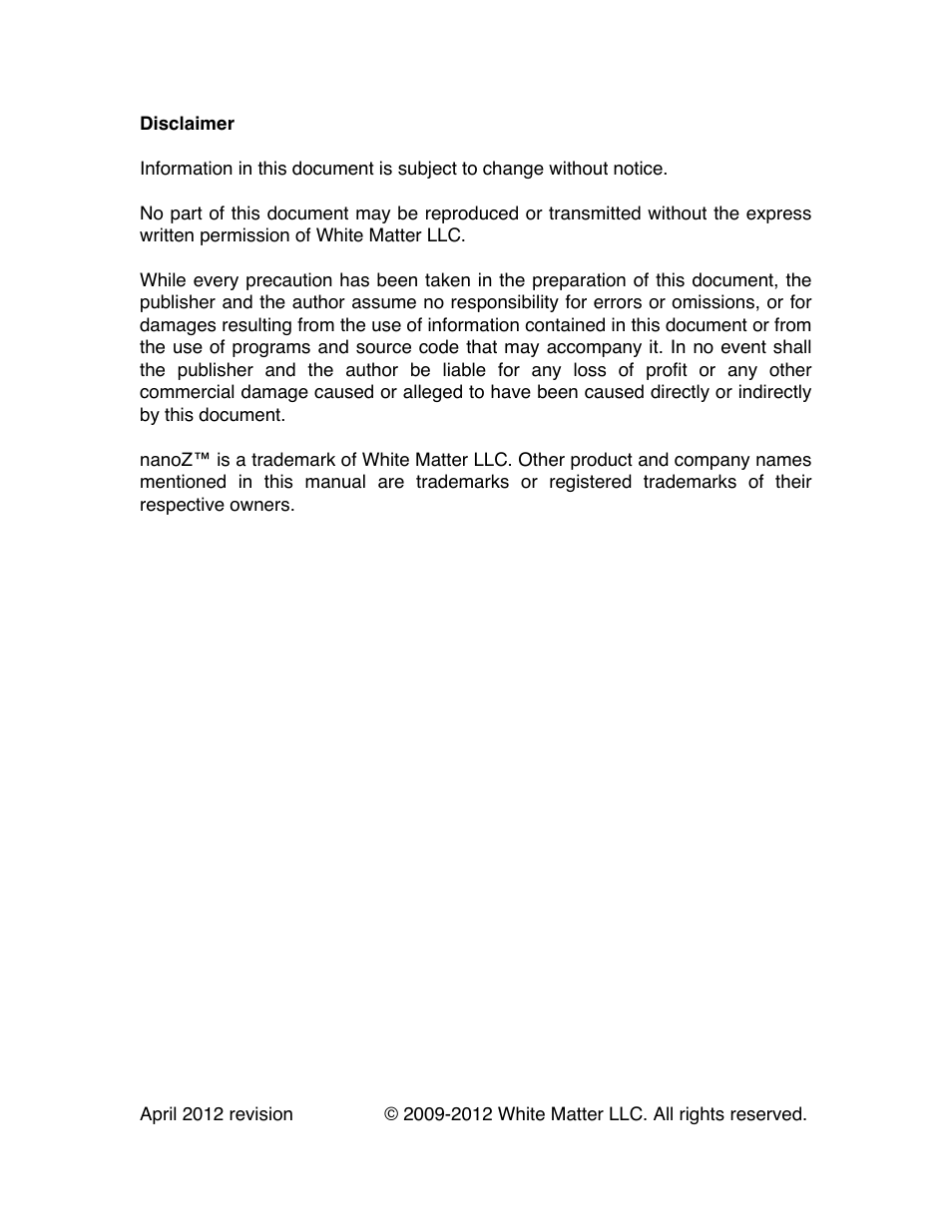 Multichannel Systems nanoZ manual User Manual | Page 2 / 45