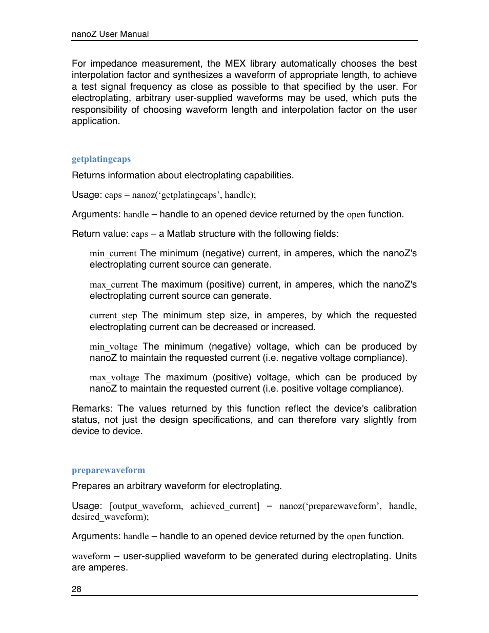 Multichannel Systems nanoZ manual User Manual | Page 32 / 45