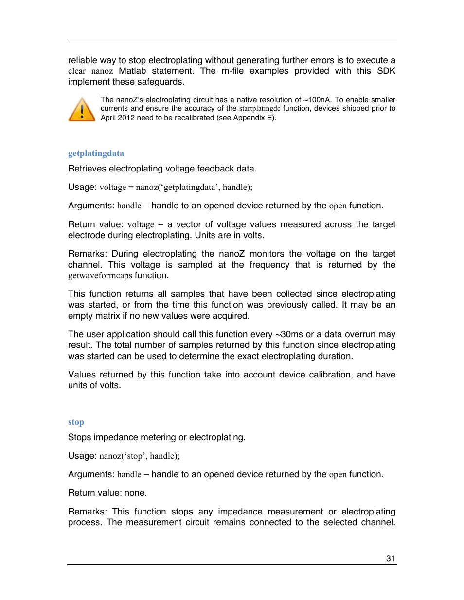 Multichannel Systems nanoZ manual User Manual | Page 35 / 45