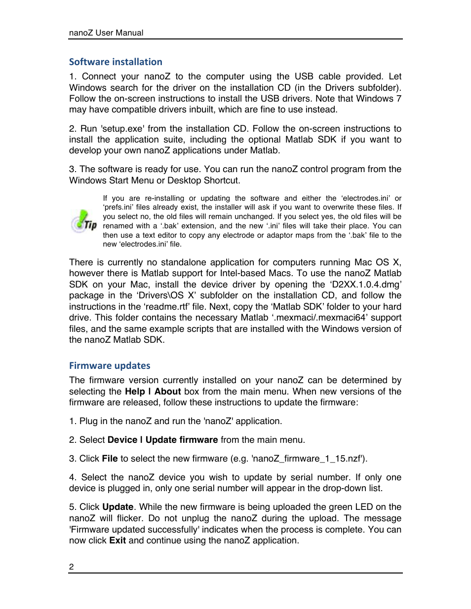 Multichannel Systems nanoZ manual User Manual | Page 6 / 45