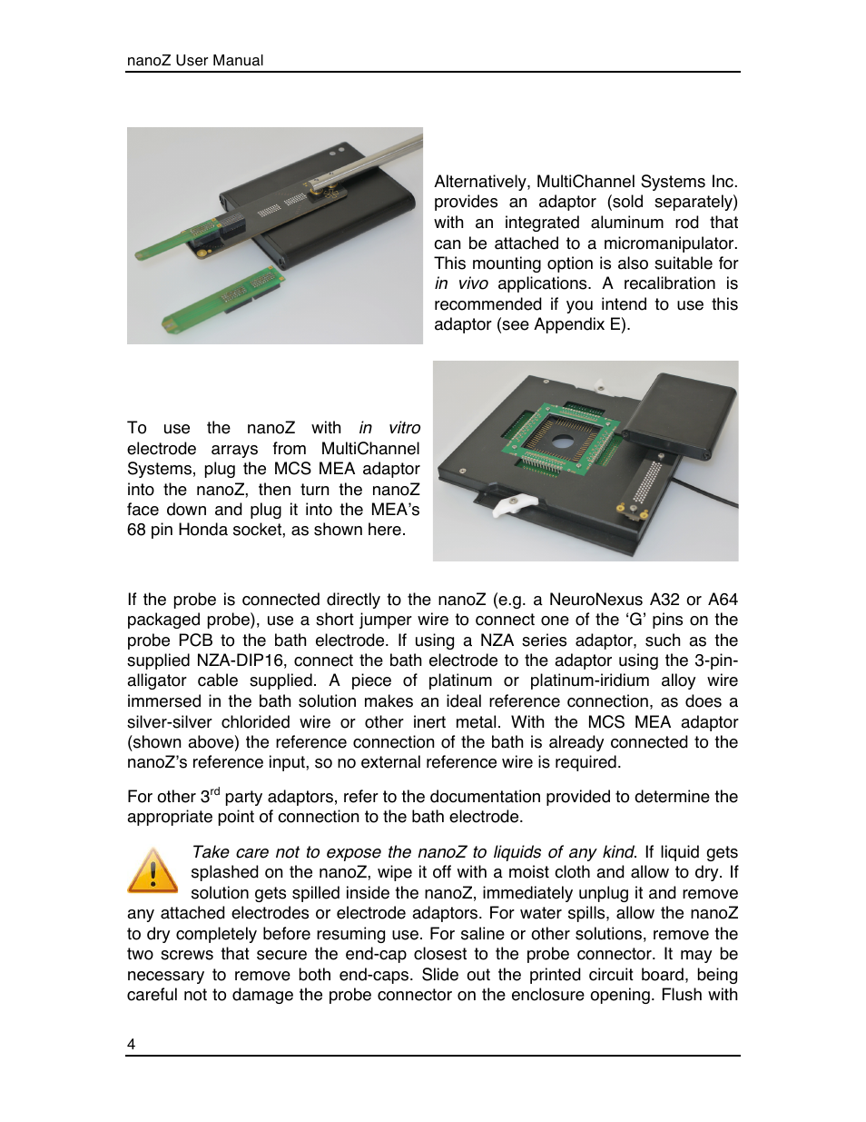 Multichannel Systems nanoZ manual User Manual | Page 8 / 45