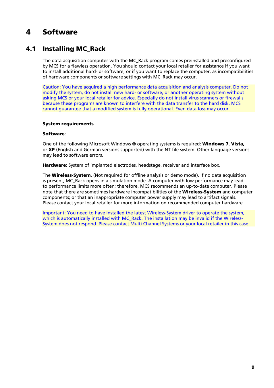 4software | Multichannel Systems Wireless-System Manual User Manual | Page 13 / 62