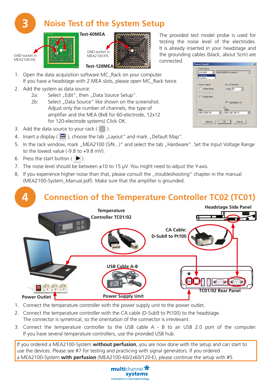 Noise test of the system setup | Multichannel Systems MEA2100-System User Manual | Page 3 / 6