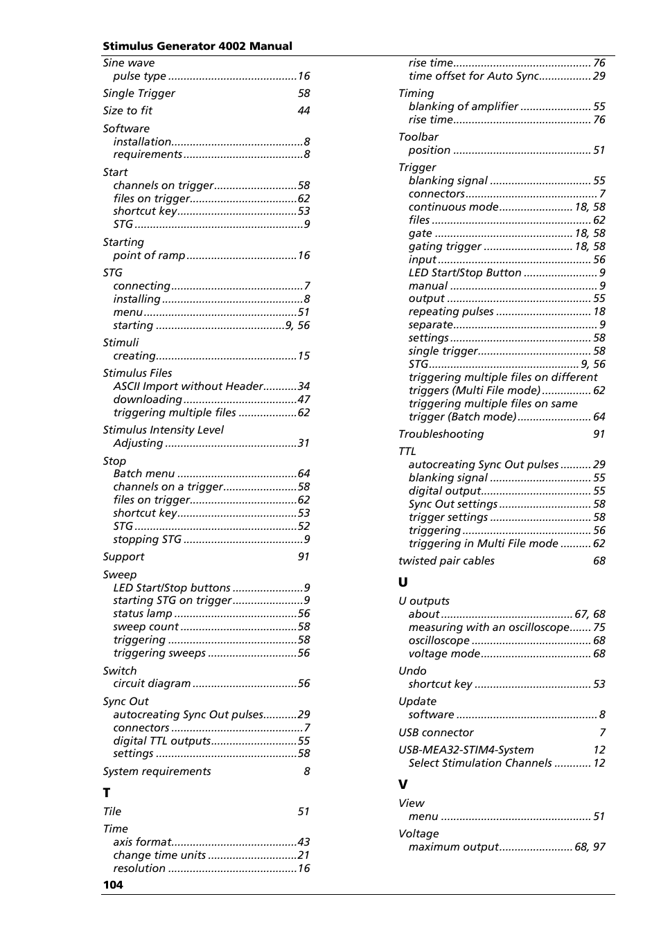 Multichannel Systems STG4002 Manual User Manual | Page 108 / 110