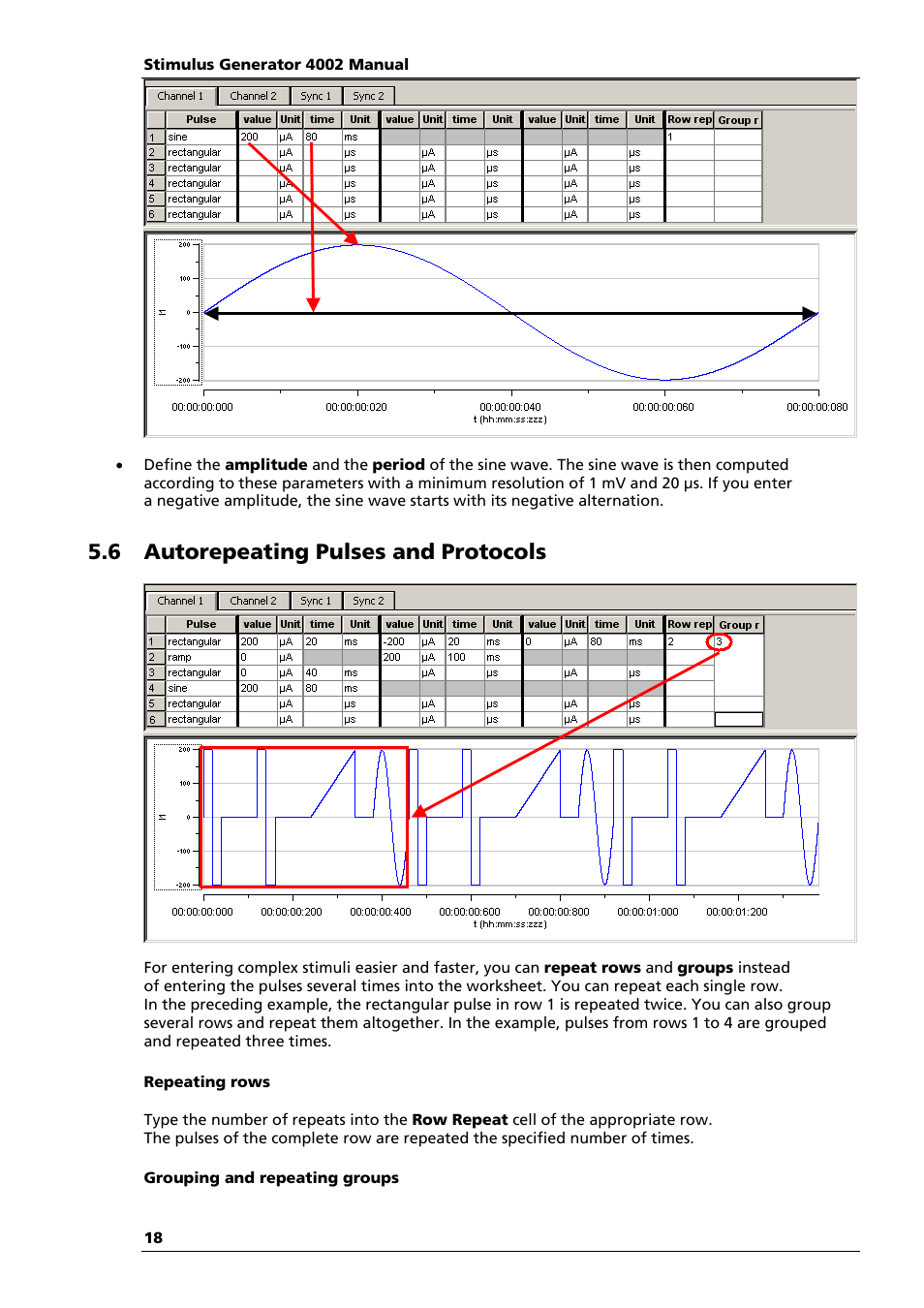 6 autorepeating pulses and protocols | Multichannel Systems STG4002 Manual User Manual | Page 22 / 110