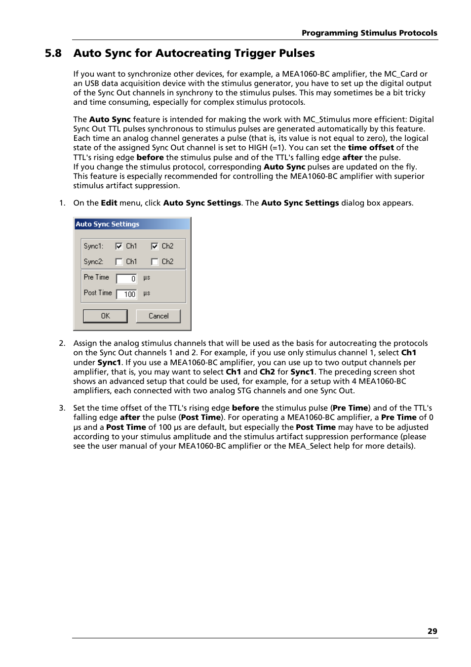 8 auto sync for autocreating trigger pulses | Multichannel Systems STG4002 Manual User Manual | Page 33 / 110