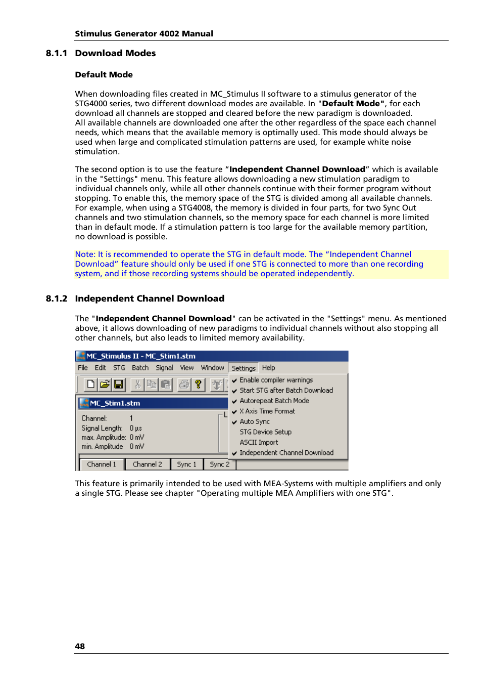 Multichannel Systems STG4002 Manual User Manual | Page 52 / 110