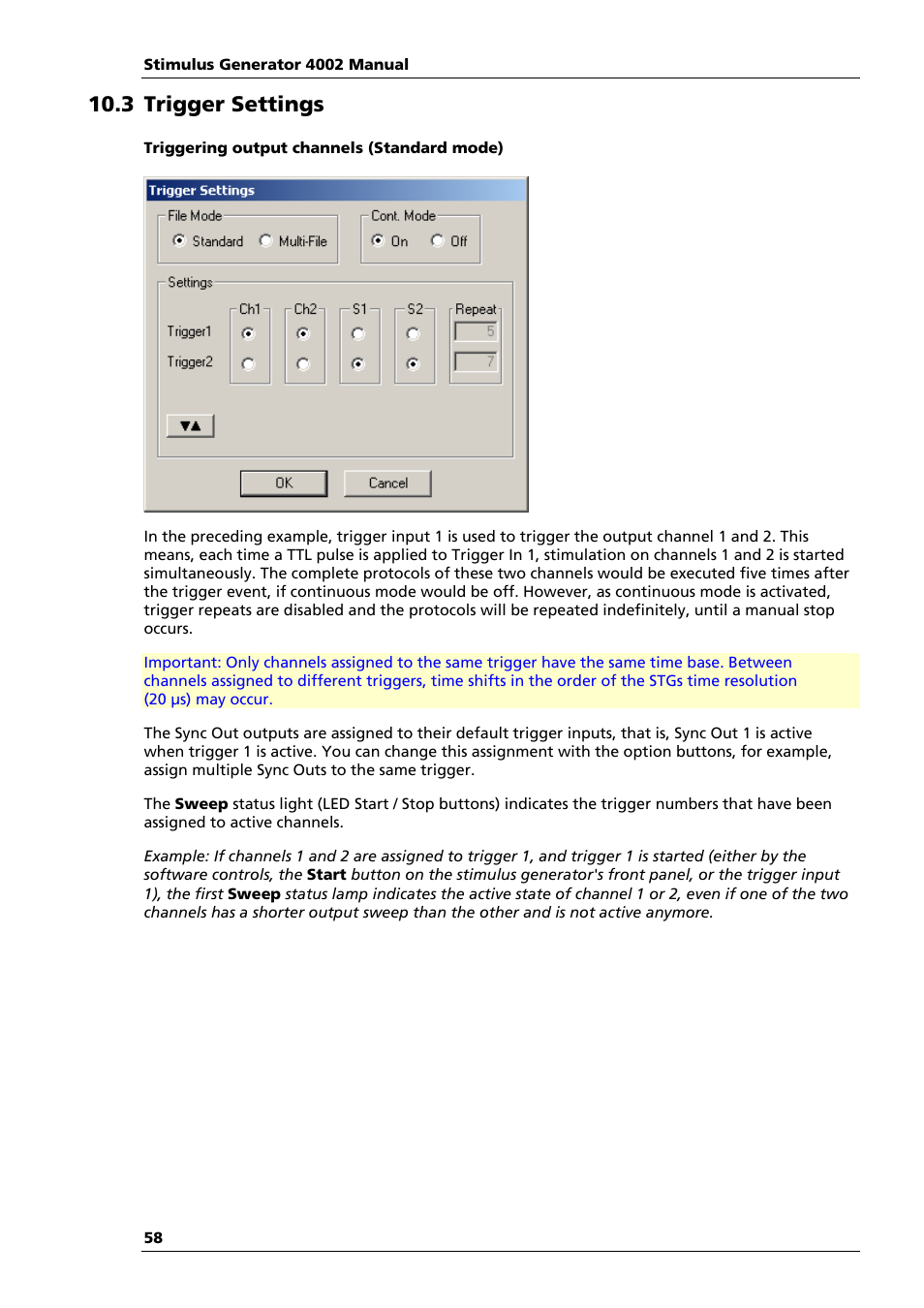 3 trigger settings | Multichannel Systems STG4002 Manual User Manual | Page 62 / 110