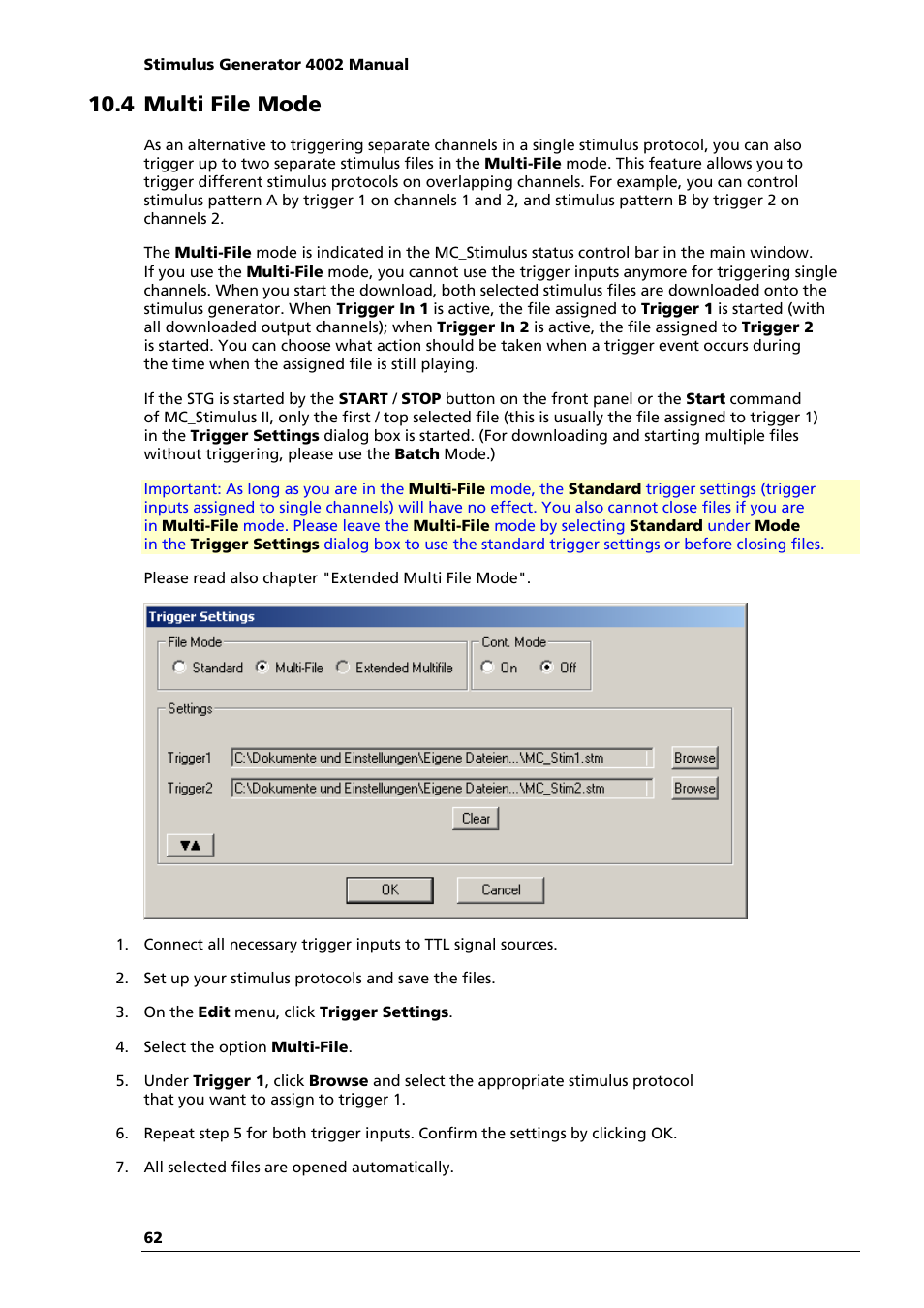 4 multi file mode | Multichannel Systems STG4002 Manual User Manual | Page 66 / 110