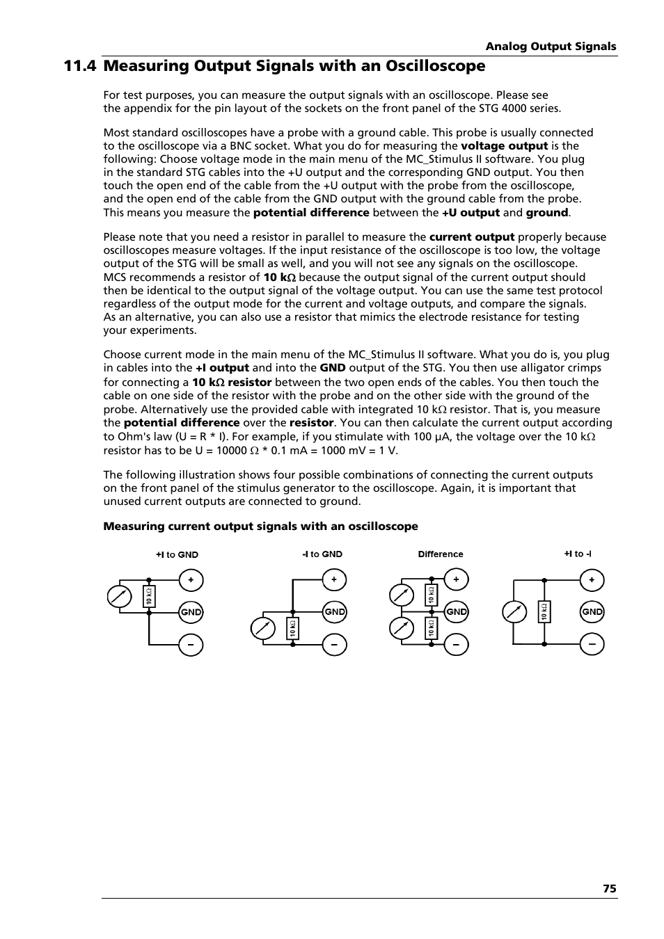 4 measuring output signals with an oscilloscope | Multichannel Systems STG4002 Manual User Manual | Page 79 / 110