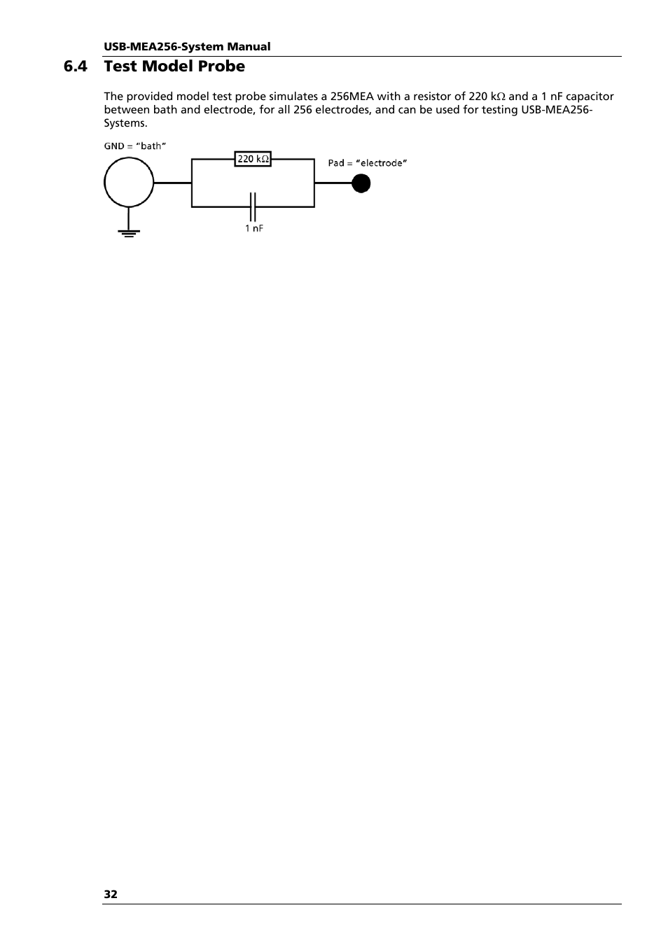 4 test model probe | Multichannel Systems USB-MEA256-System Manual User Manual | Page 38 / 66