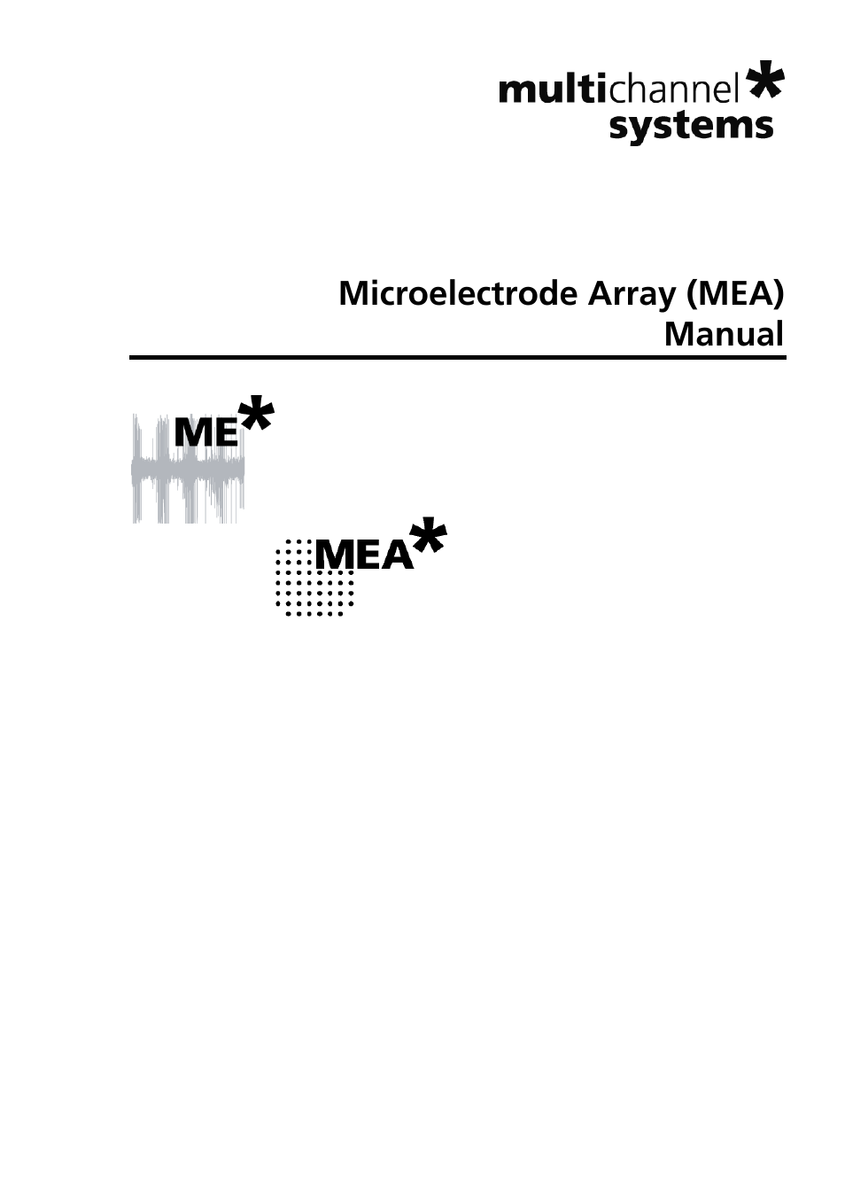 Multichannel Systems MEA Manual User Manual | 135 pages