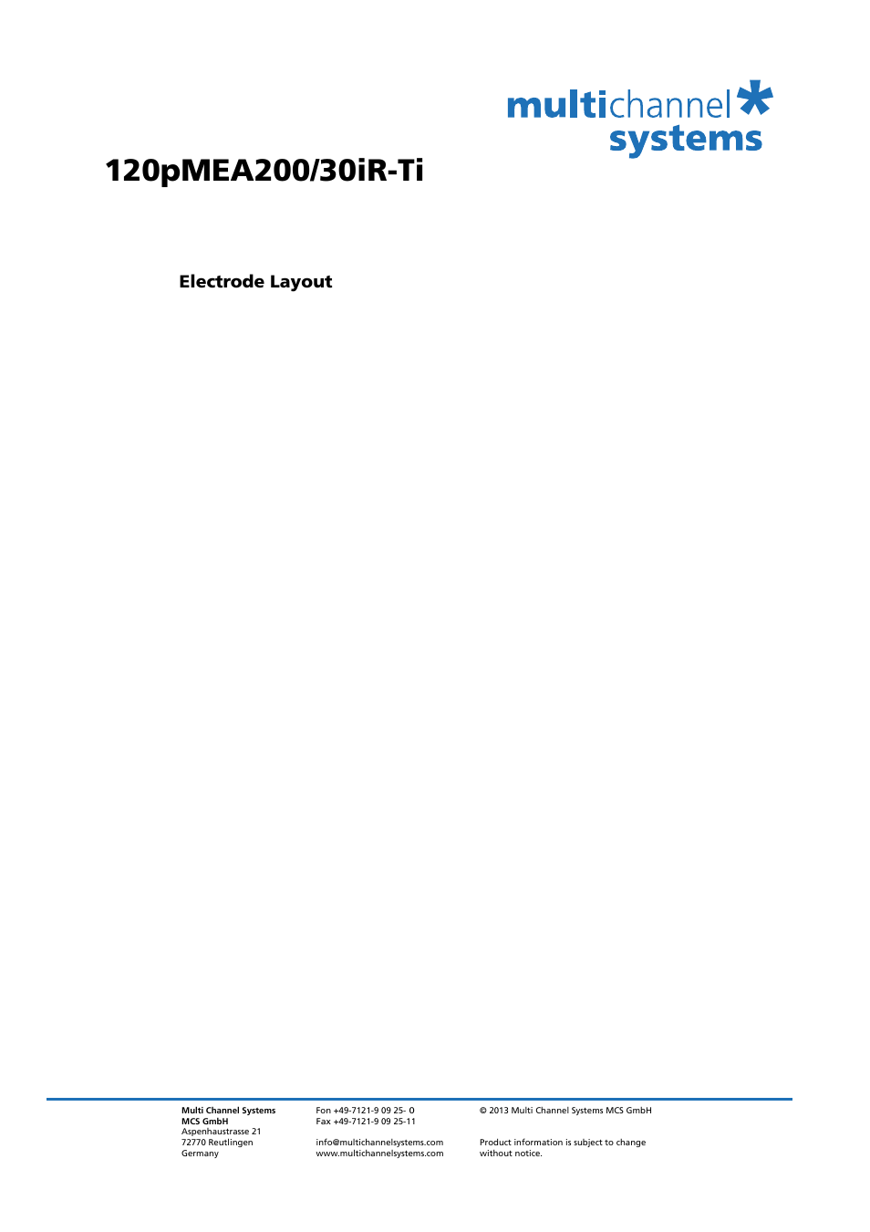 Multichannel Systems MEA Manual User Manual | Page 122 / 135