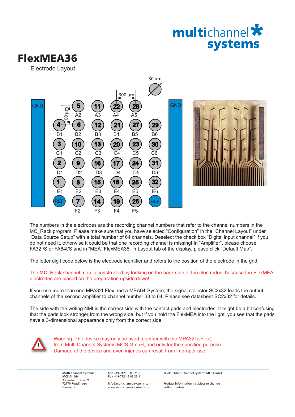 Flexmea36 | Multichannel Systems MEA Manual User Manual | Page 129 / 135