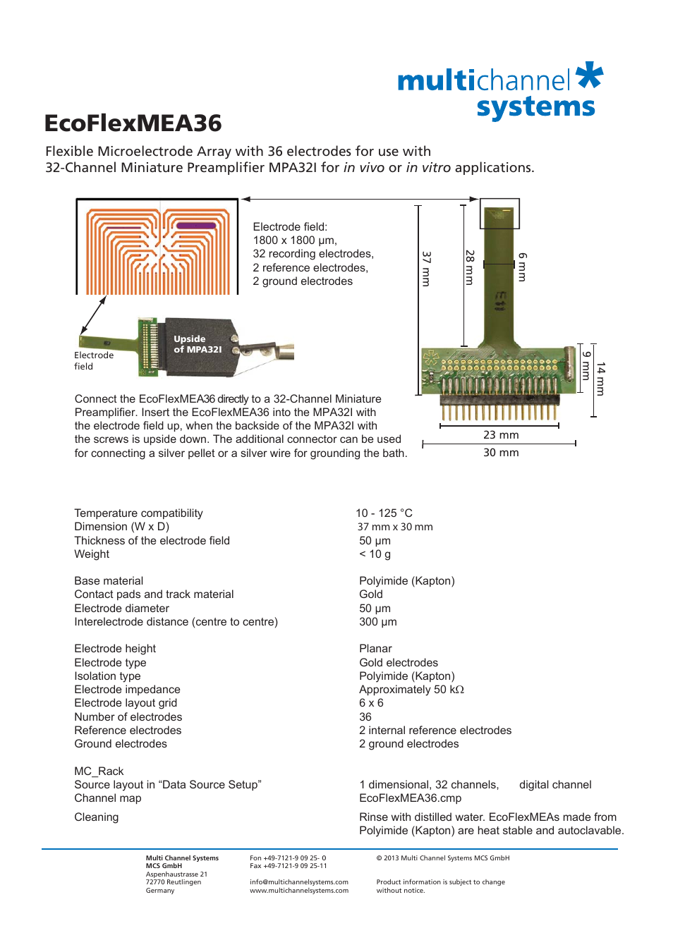 Ecoflexmea36 | Multichannel Systems MEA Manual User Manual | Page 134 / 135