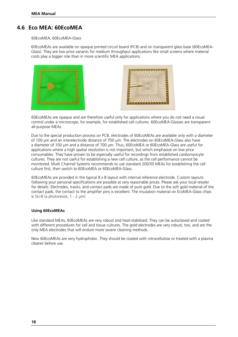 6 eco mea: 60ecomea | Multichannel Systems MEA Manual User Manual | Page 18 / 135