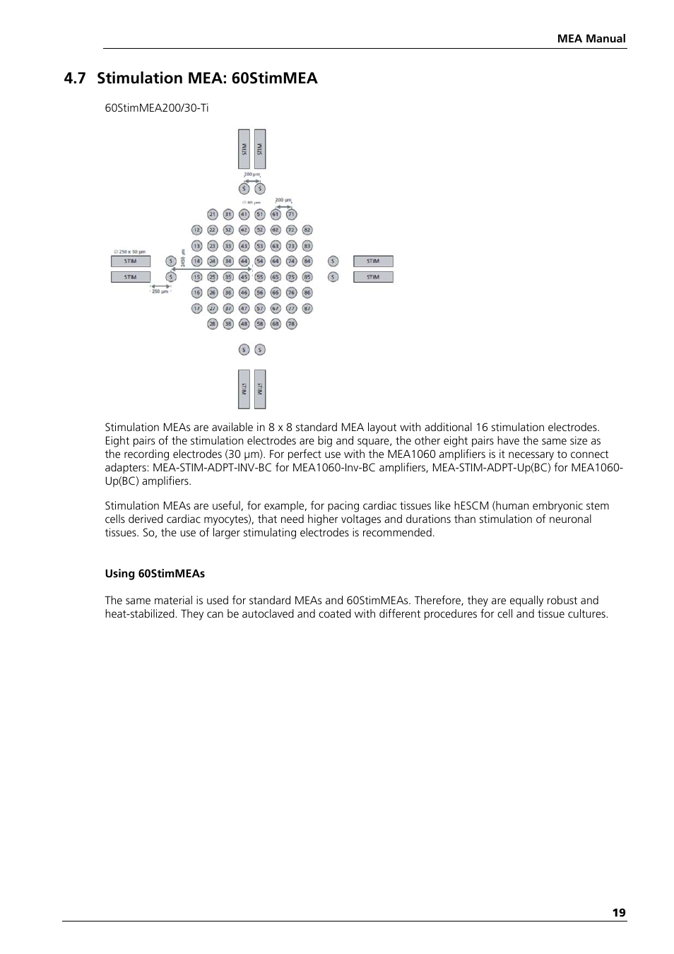 7 stimulation mea: 60stimmea | Multichannel Systems MEA Manual User Manual | Page 19 / 135