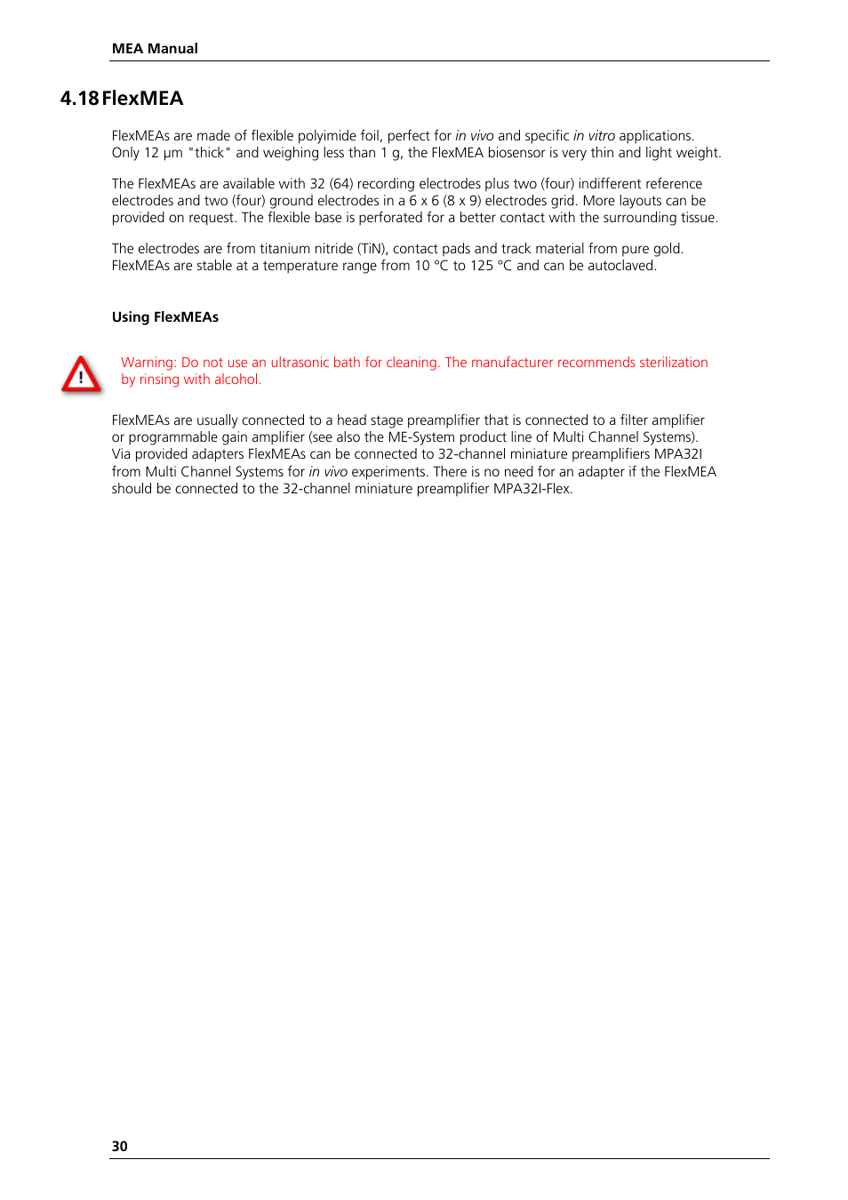 18 flexmea | Multichannel Systems MEA Manual User Manual | Page 30 / 135