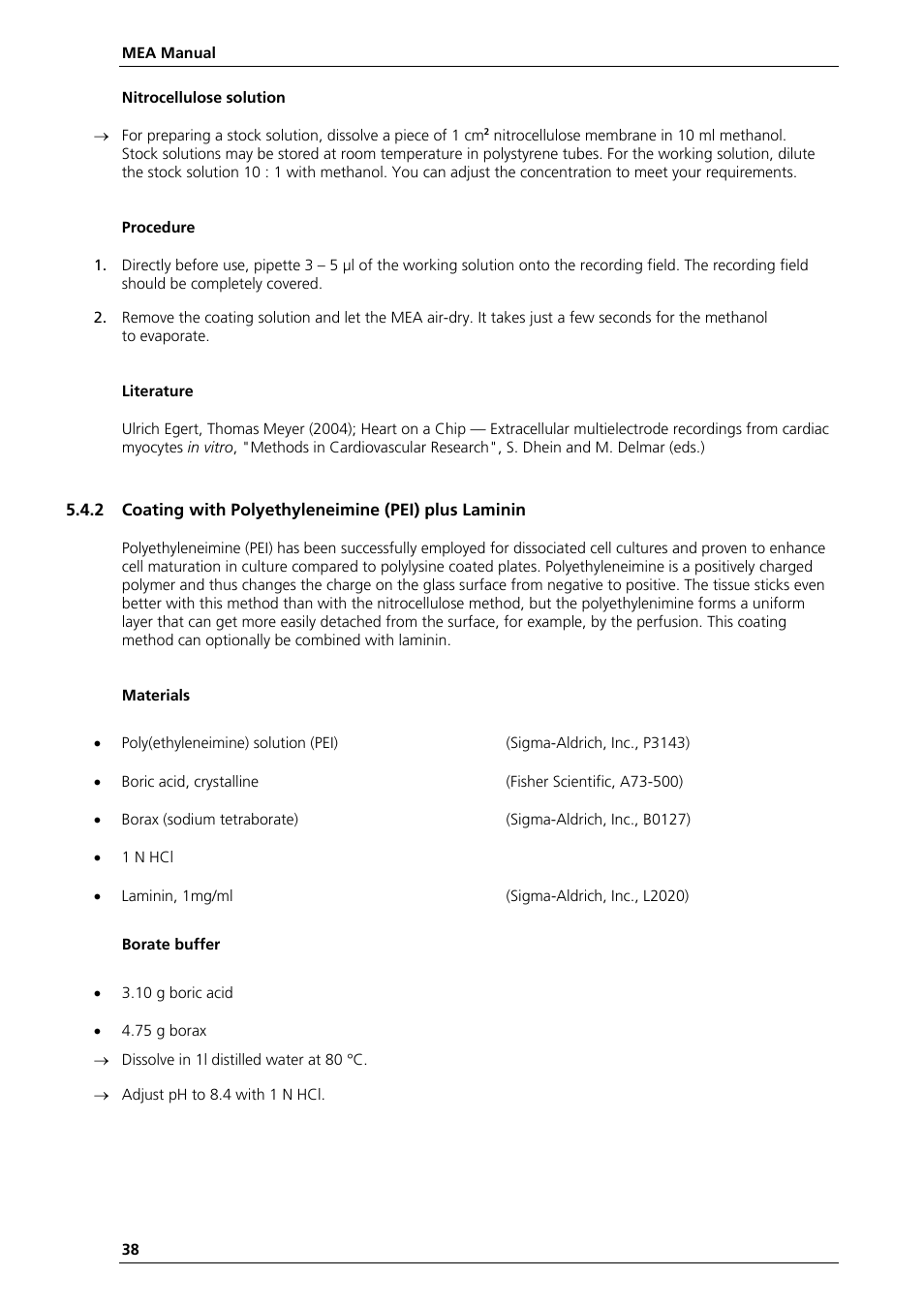 Multichannel Systems MEA Manual User Manual | Page 38 / 135