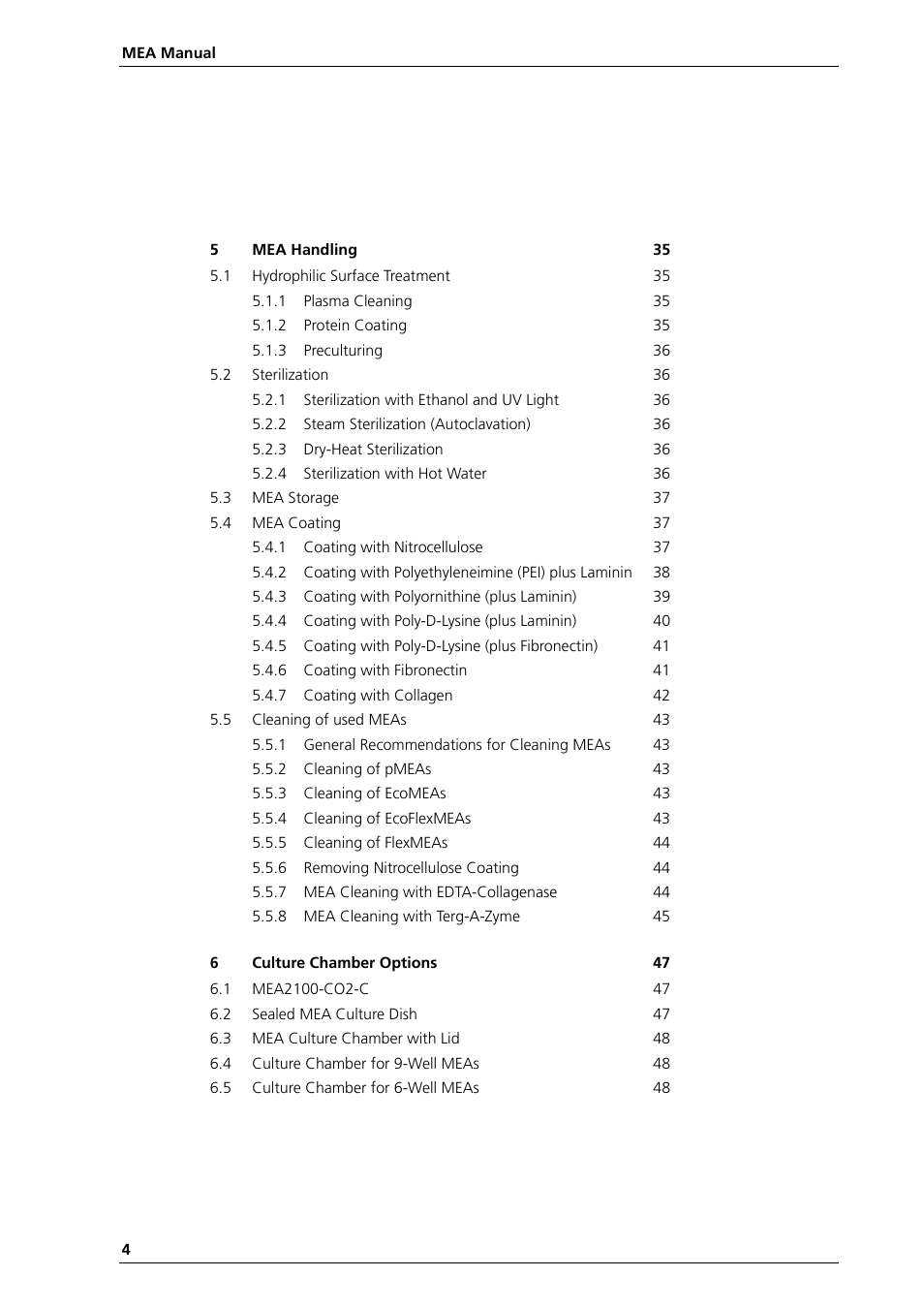 Multichannel Systems MEA Manual User Manual | Page 4 / 135