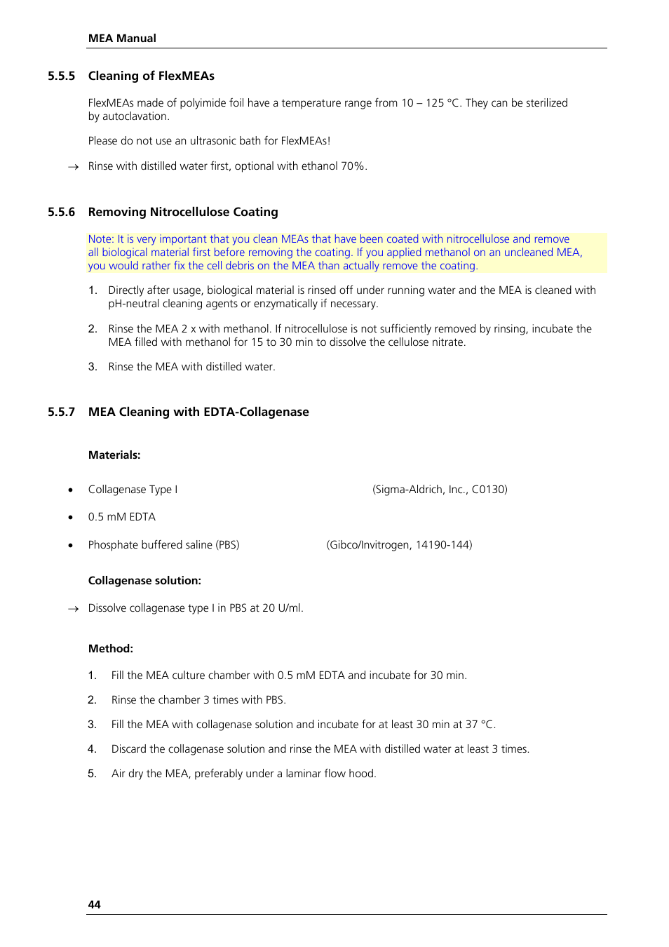 Multichannel Systems MEA Manual User Manual | Page 44 / 135