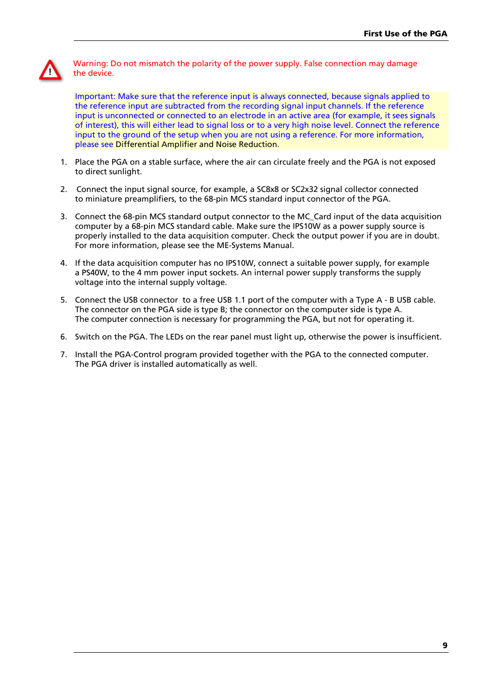 Multichannel Systems PGA Manual User Manual | Page 13 / 29