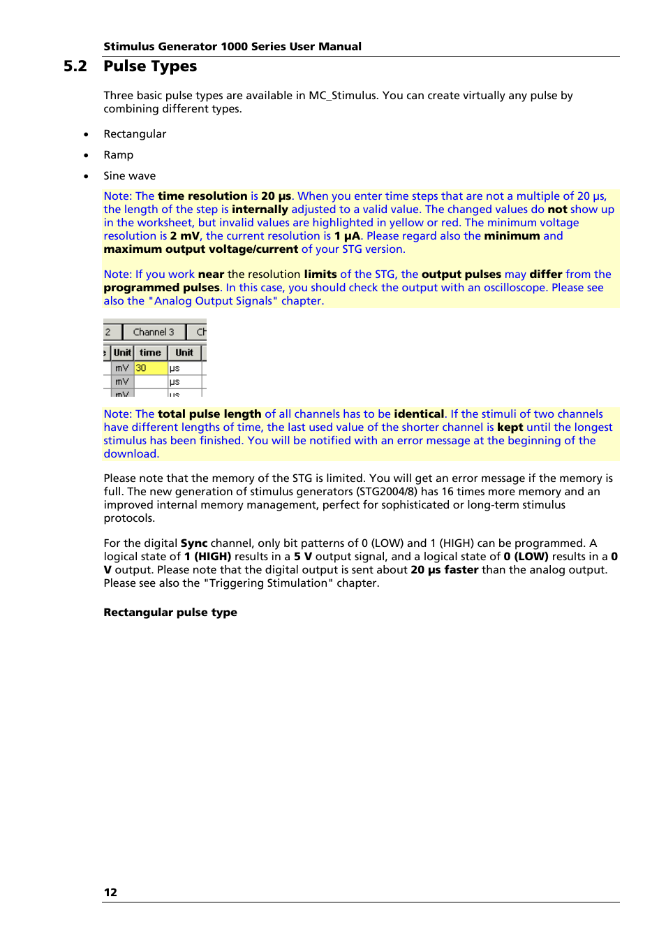 2 pulse types | Multichannel Systems STG1000 Manual User Manual | Page 18 / 89