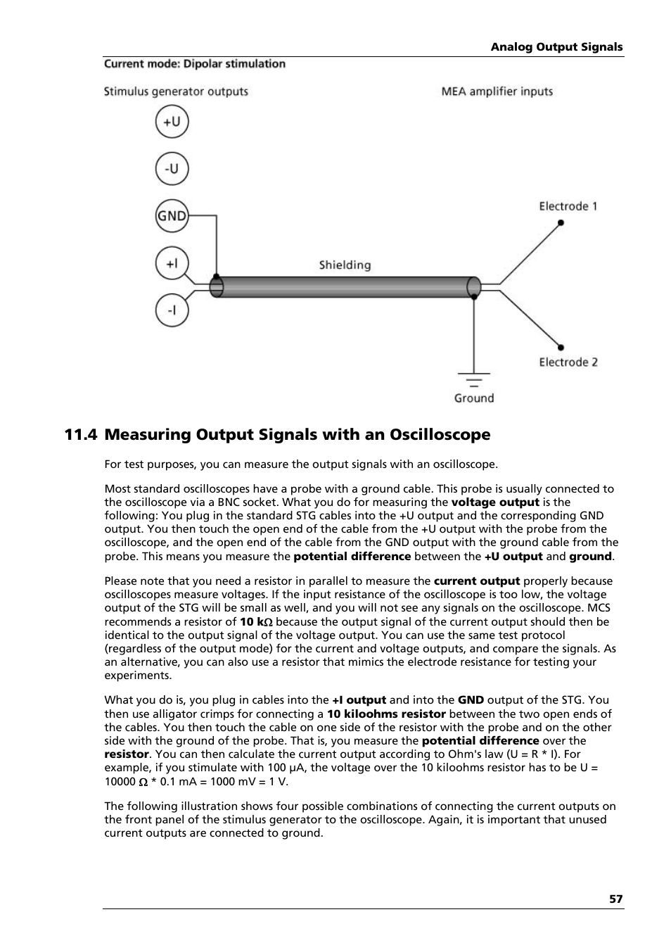 4 measuring output signals with an oscilloscope | Multichannel Systems STG1000 Manual User Manual | Page 63 / 89