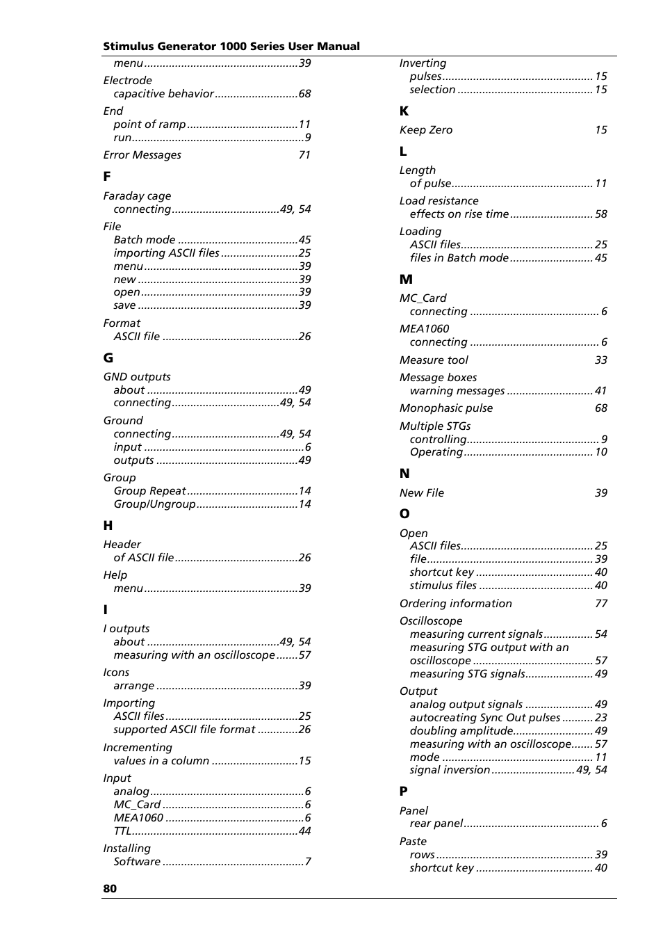 Multichannel Systems STG1000 Manual User Manual | Page 86 / 89